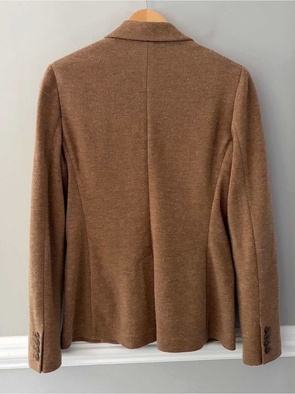 Polo Ralph Lauren Blazer Brown Herringbone Wool Blend Coat Jacket Equestrian 6 - Picture 4 of 7